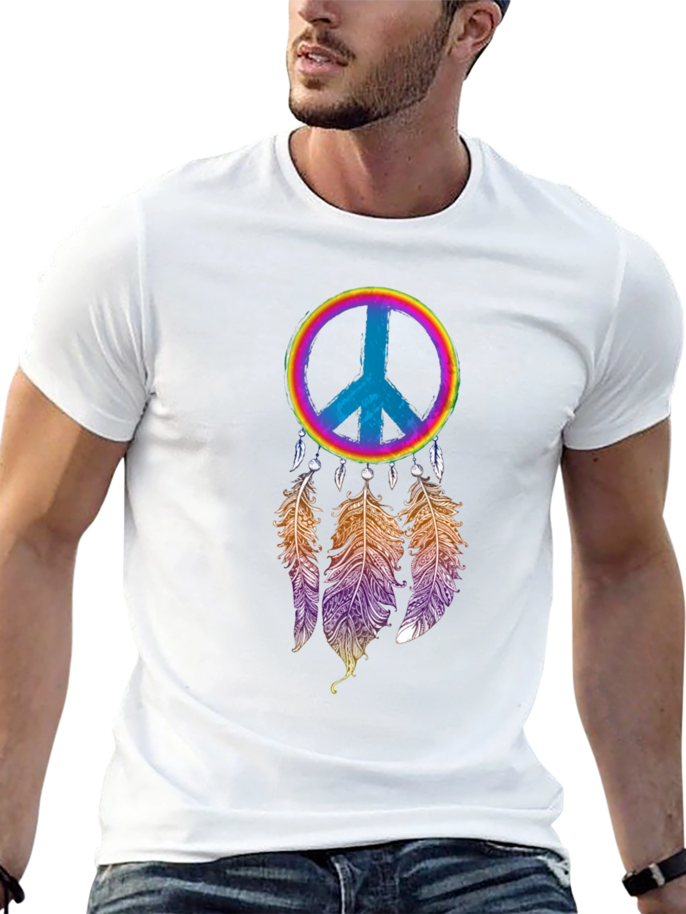 Peace Sign Dreamcatcher Graphic Tee