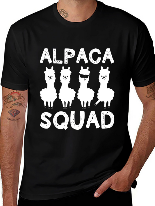 Alpaca Squad Black Graphic T-Shirt