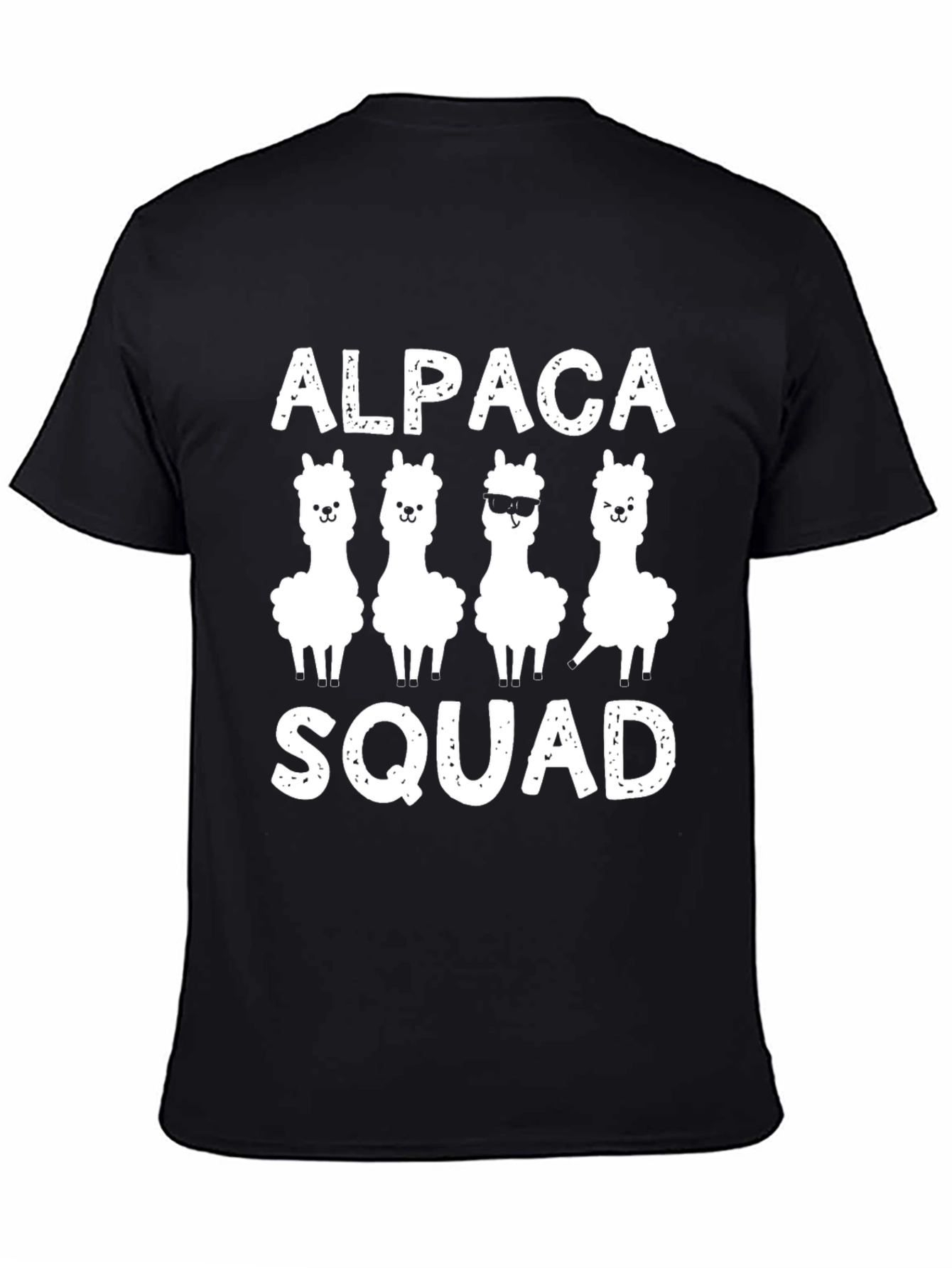 Alpaca Squad Black Graphic T-Shirt