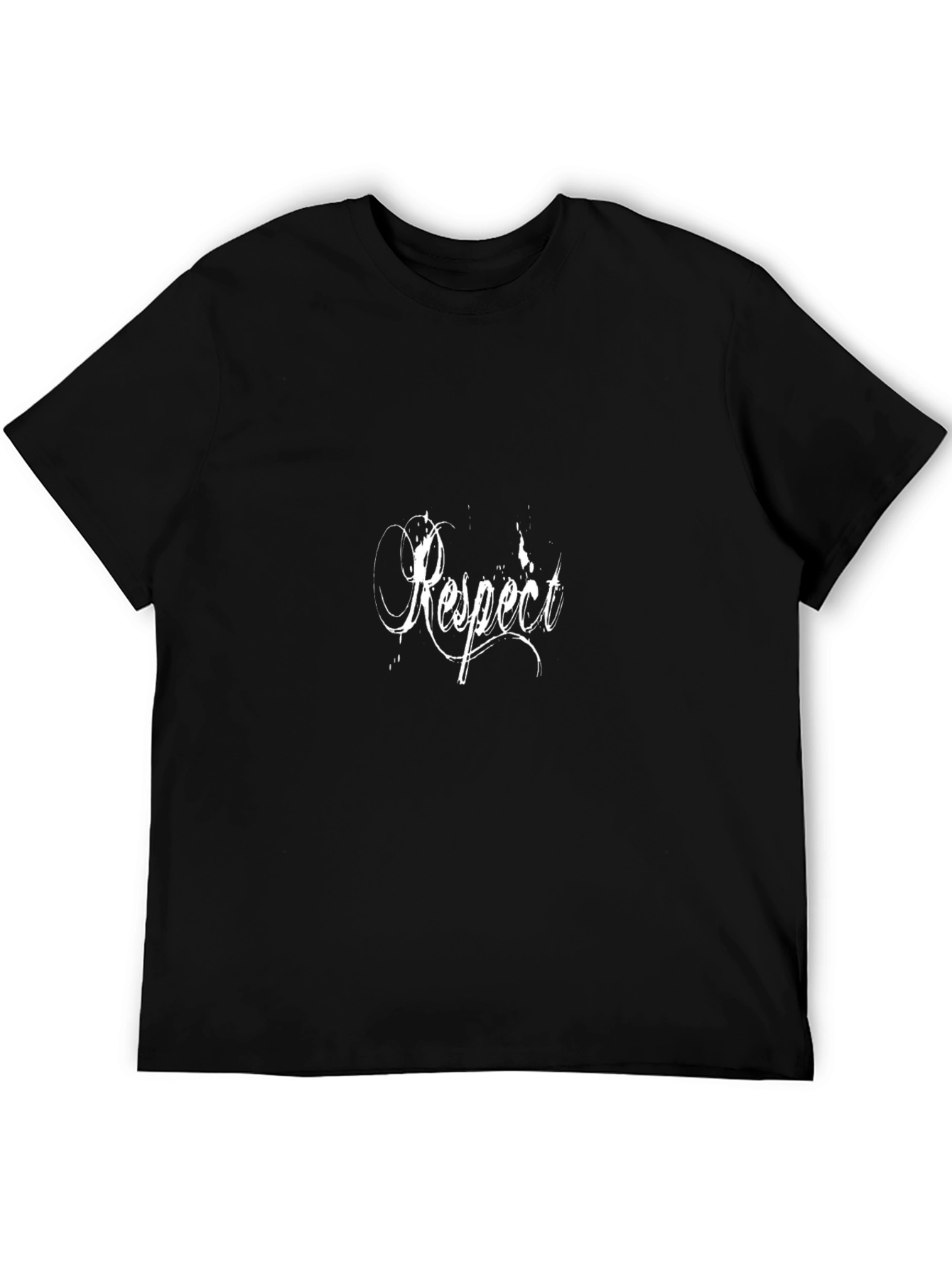 Respect Graphic Tee - Black Cotton T-Shirt