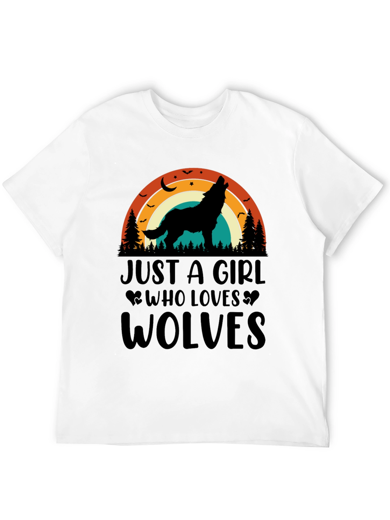 Wolf Lover Retro Graphic Tee