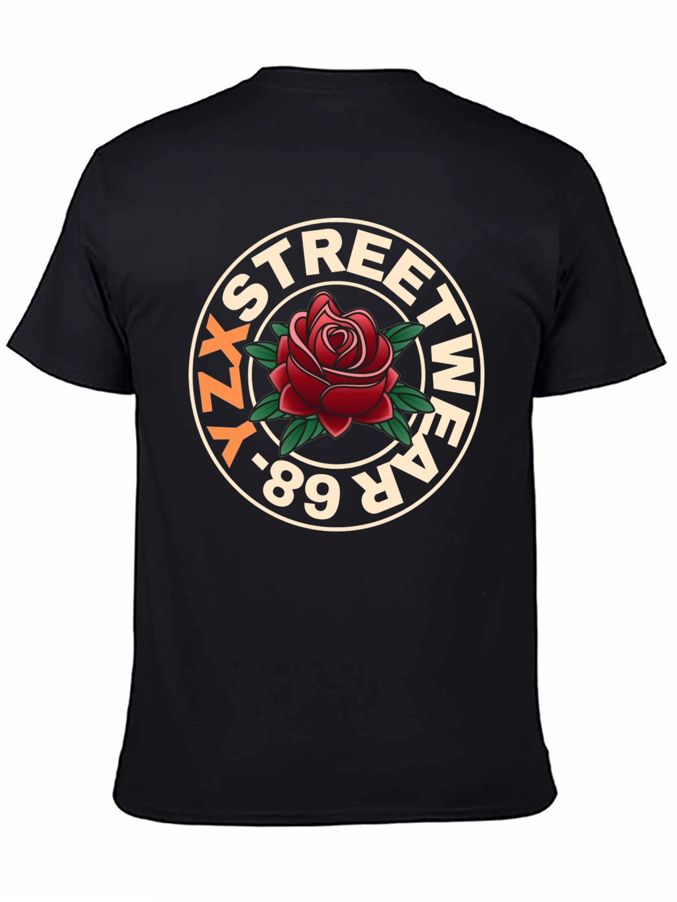 YZ Streetwear 89 Rose Graphic T-Shirt