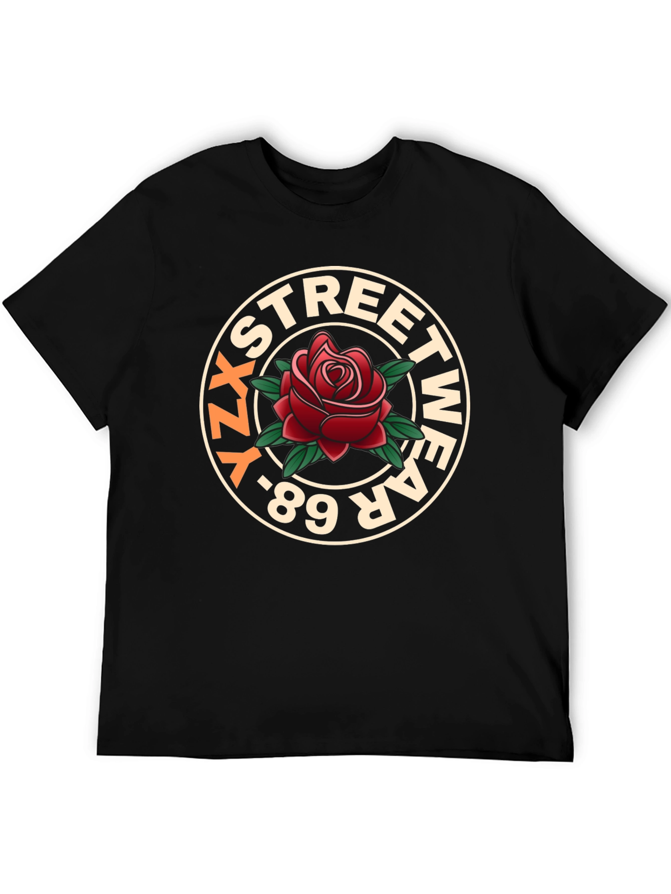YZ Streetwear 89 Rose Graphic T-Shirt