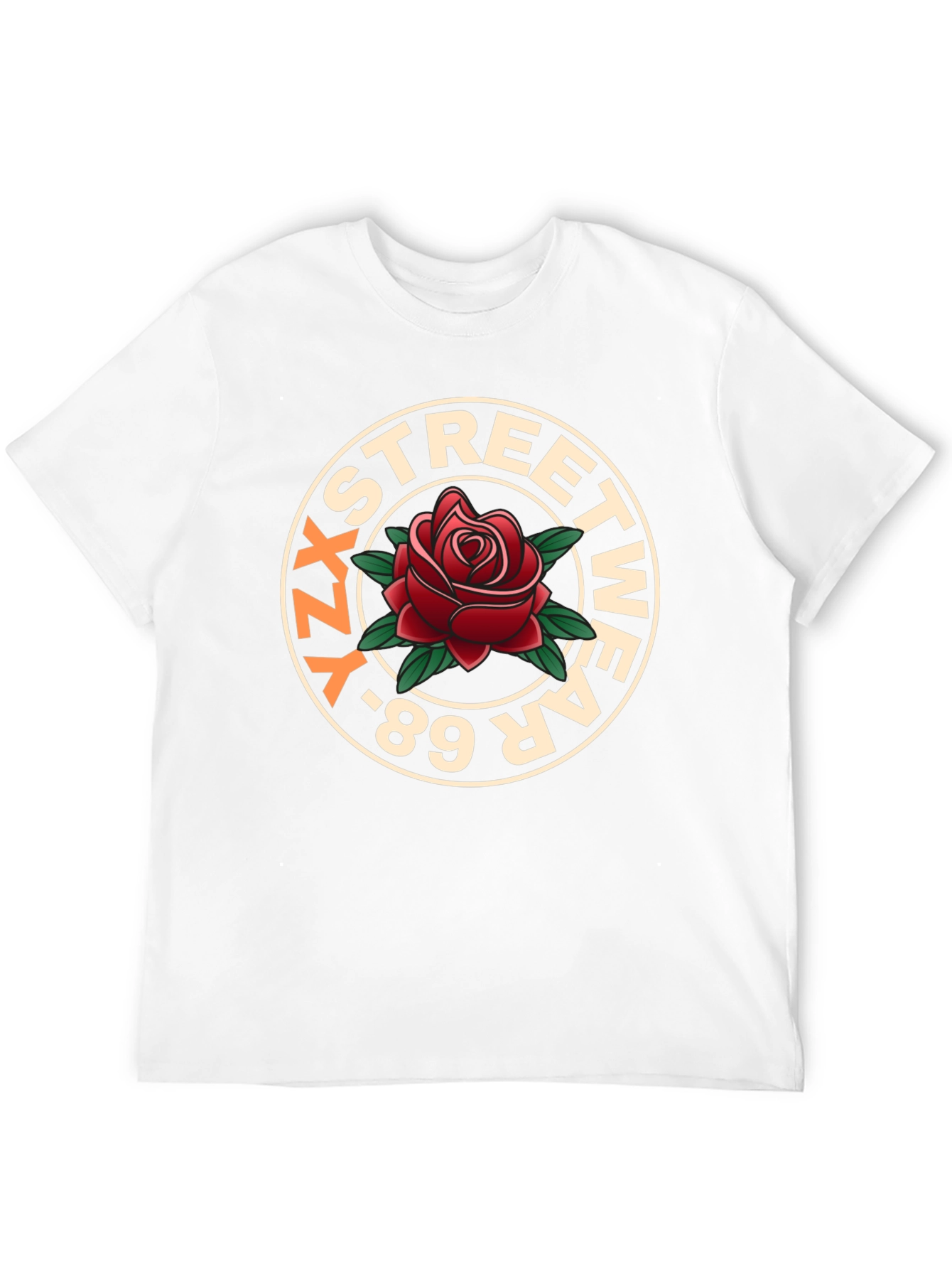 YZ Streetwear 89 Rose Graphic T-Shirt