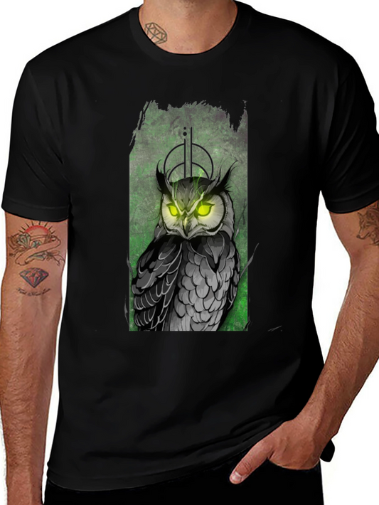 Owl Graphic Black T-Shirt