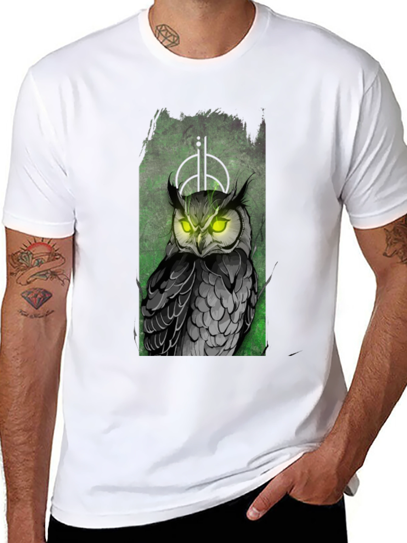 Owl Graphic Black T-Shirt