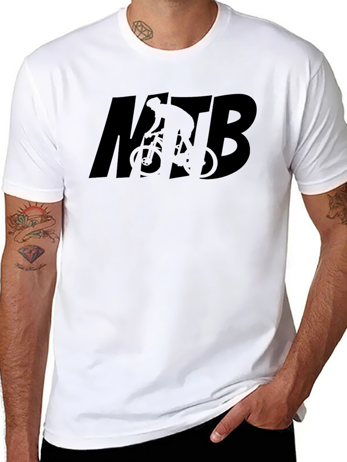 MTB Biking T-Shirt - Black Graphic Tee