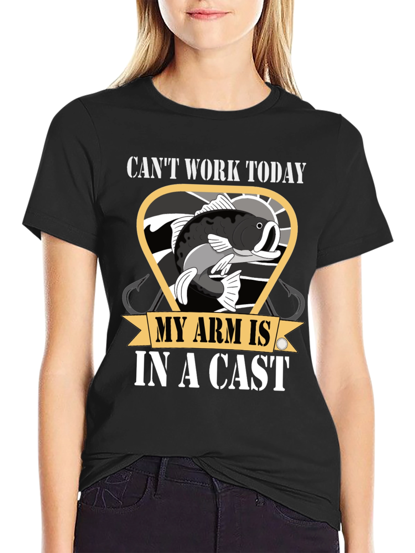 Funny Fishing T-Shirt - Cant Work Today
