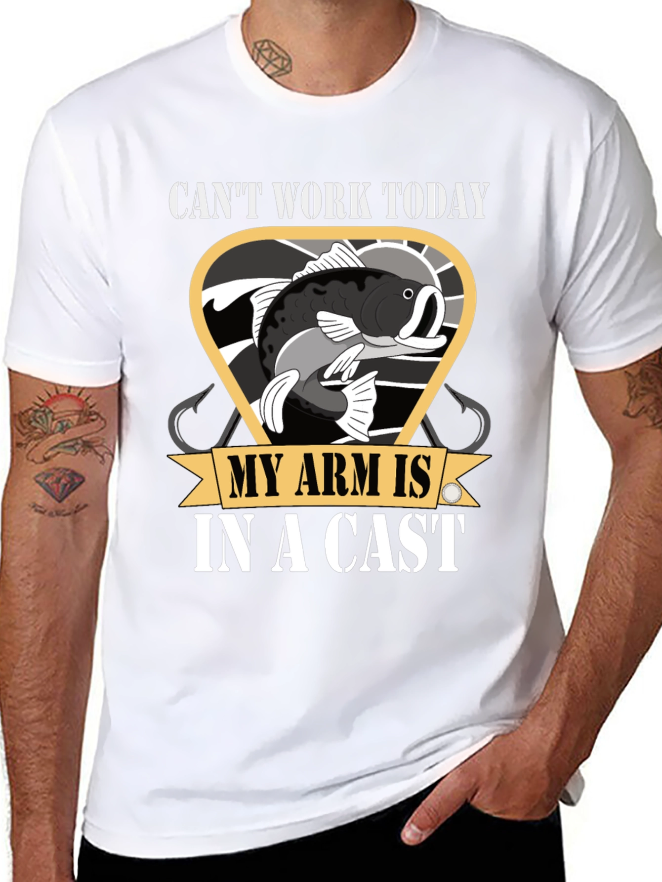 Funny Fishing T-Shirt - Cant Work Today