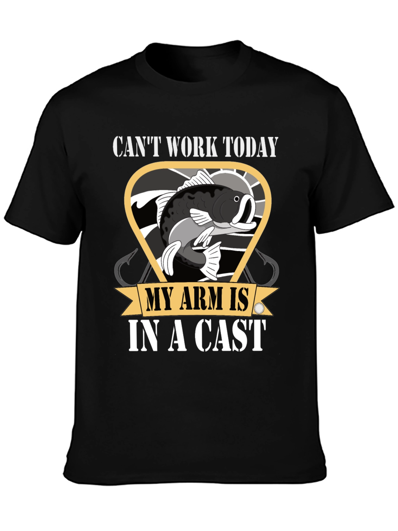 Funny Fishing T-Shirt - Cant Work Today