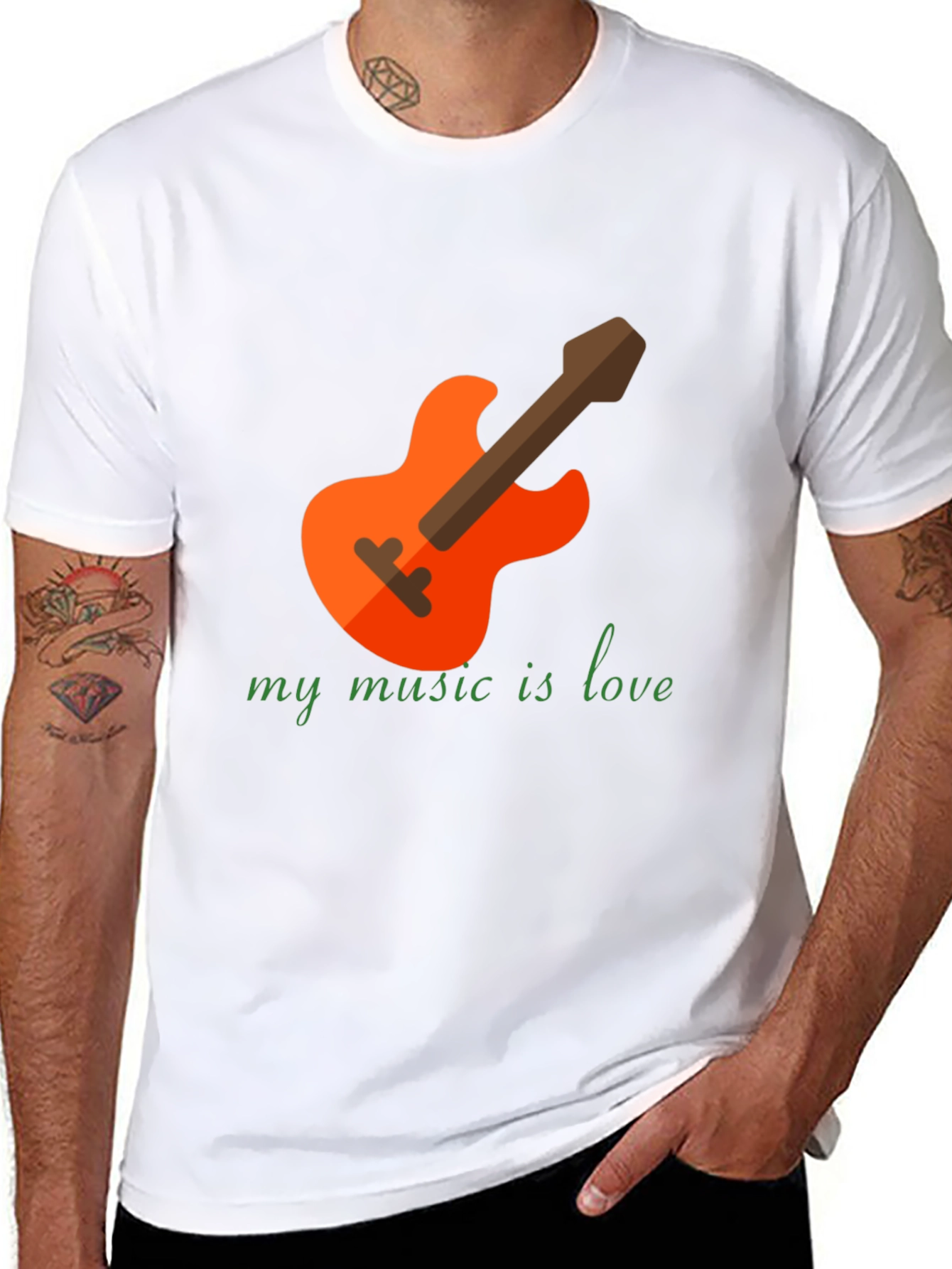 My Music is Love Black Graphic T-Shirt