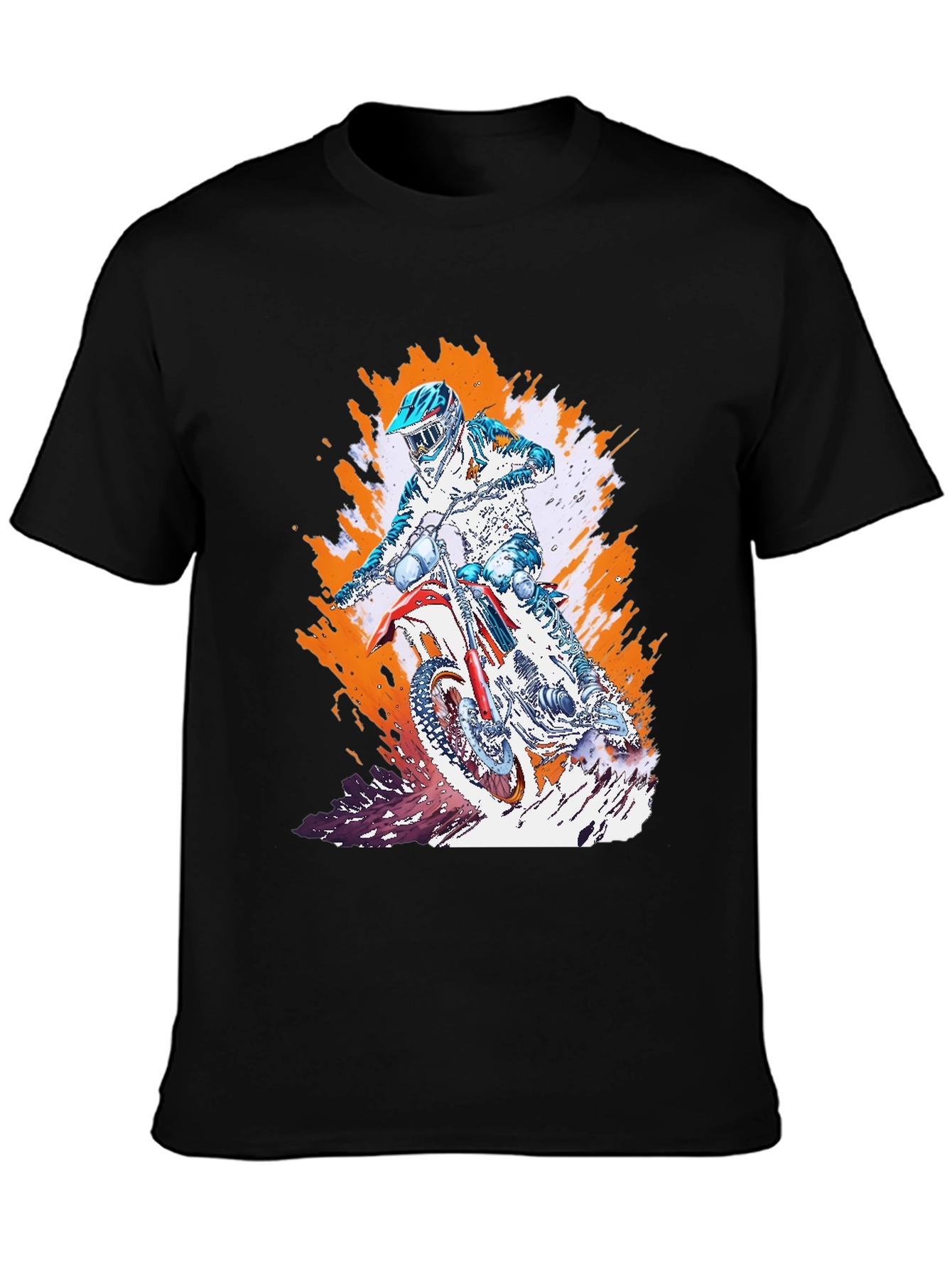 Motocross Rider T-Shirt - Black Graphic Tee