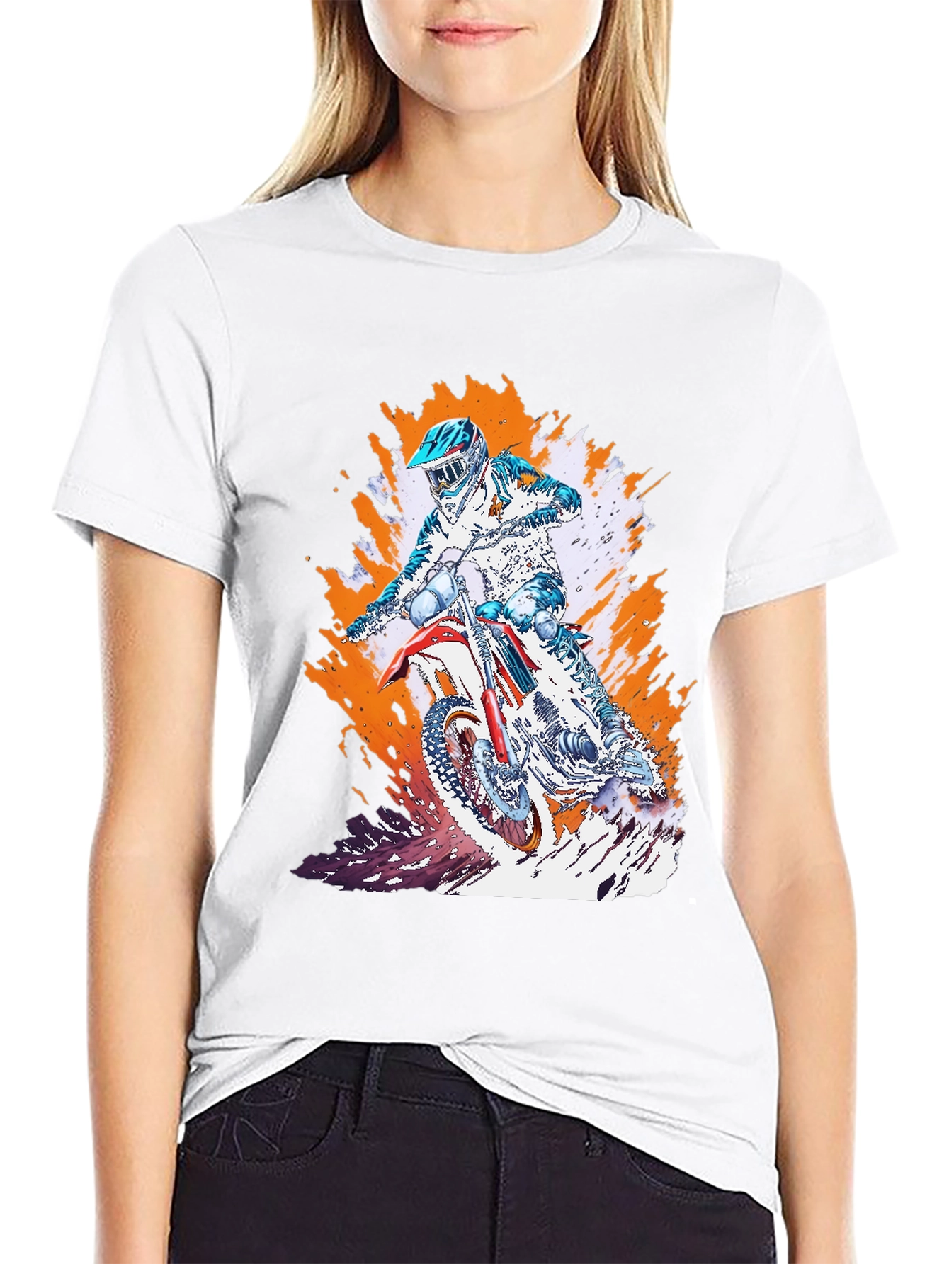 Motocross Rider T-Shirt - Black Graphic Tee