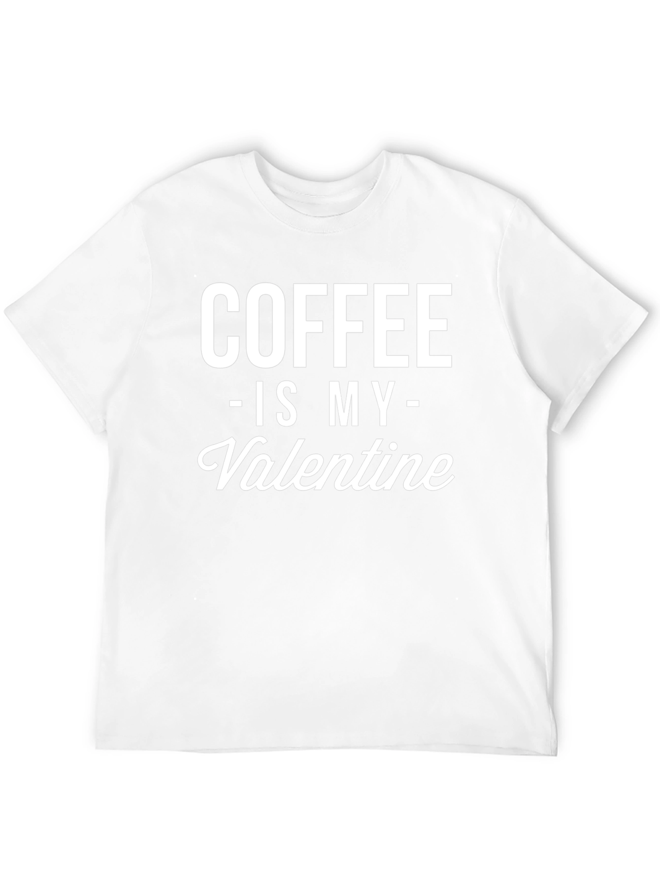 Coffee Is My Valentine Black Graphic T-Shirt