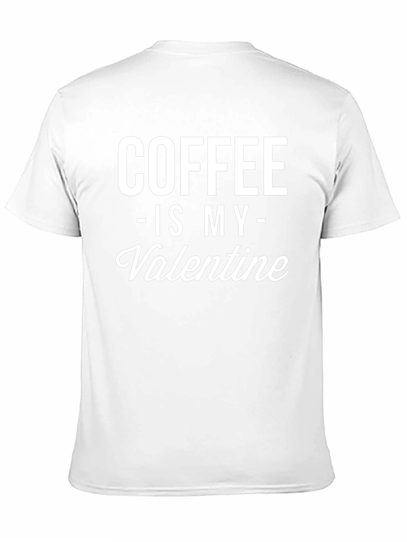 Coffee Is My Valentine Black Graphic T-Shirt