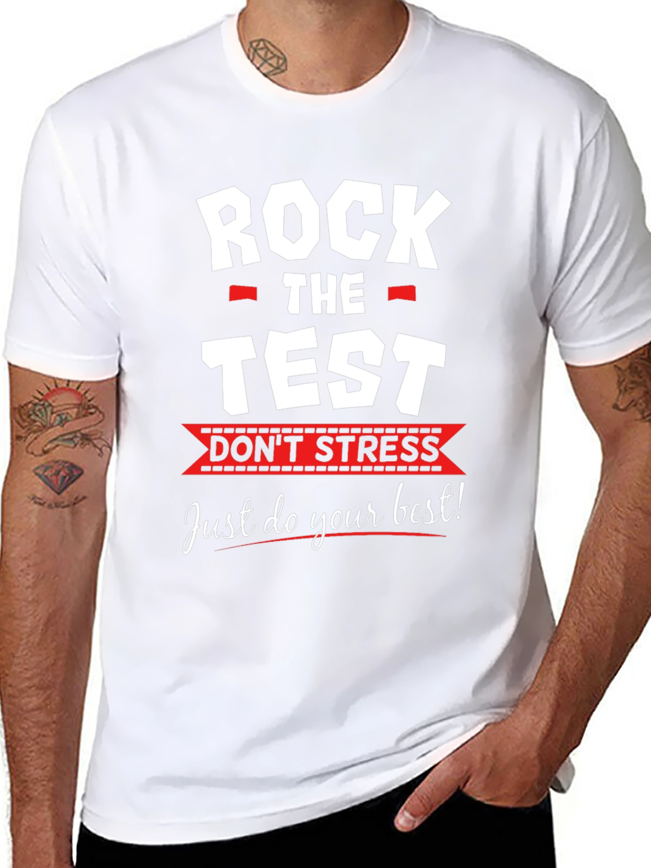 Rock the Test T-Shirt - Dont Stress Exam Tee