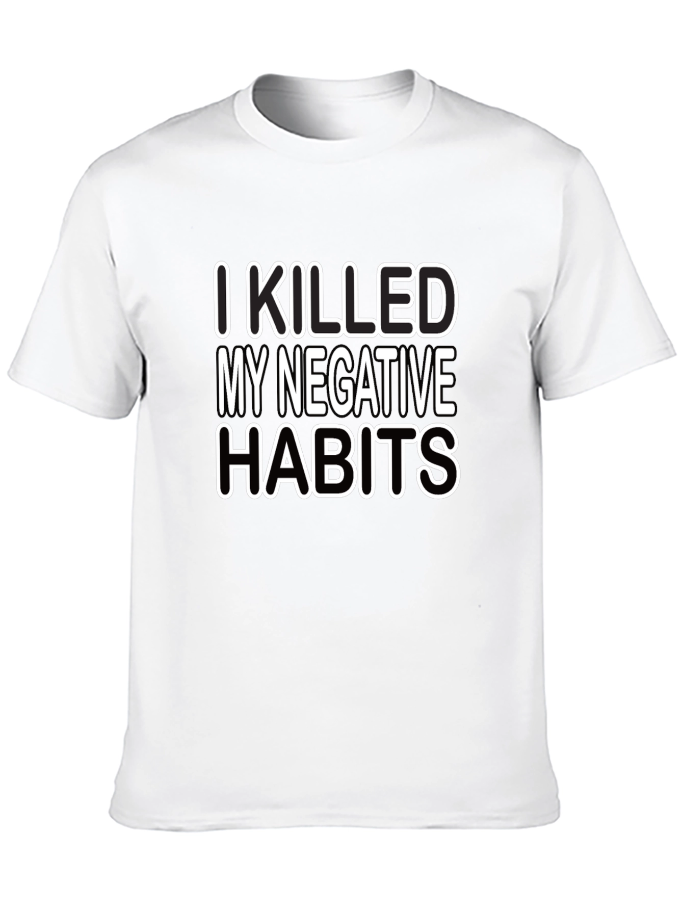 I Killed My Negative Habits Graphic Tee - Black