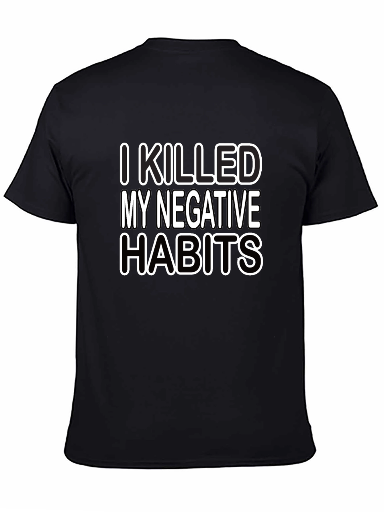 I Killed My Negative Habits Graphic Tee - Black