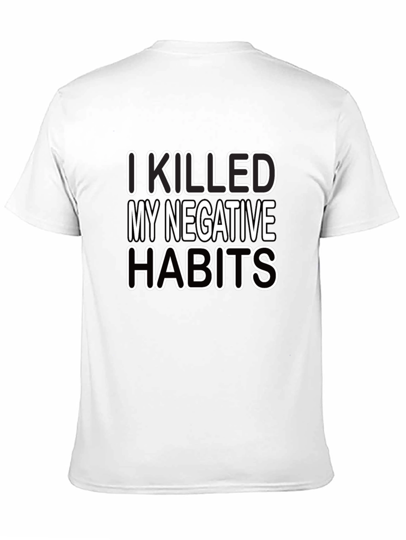 I Killed My Negative Habits Graphic Tee - Black