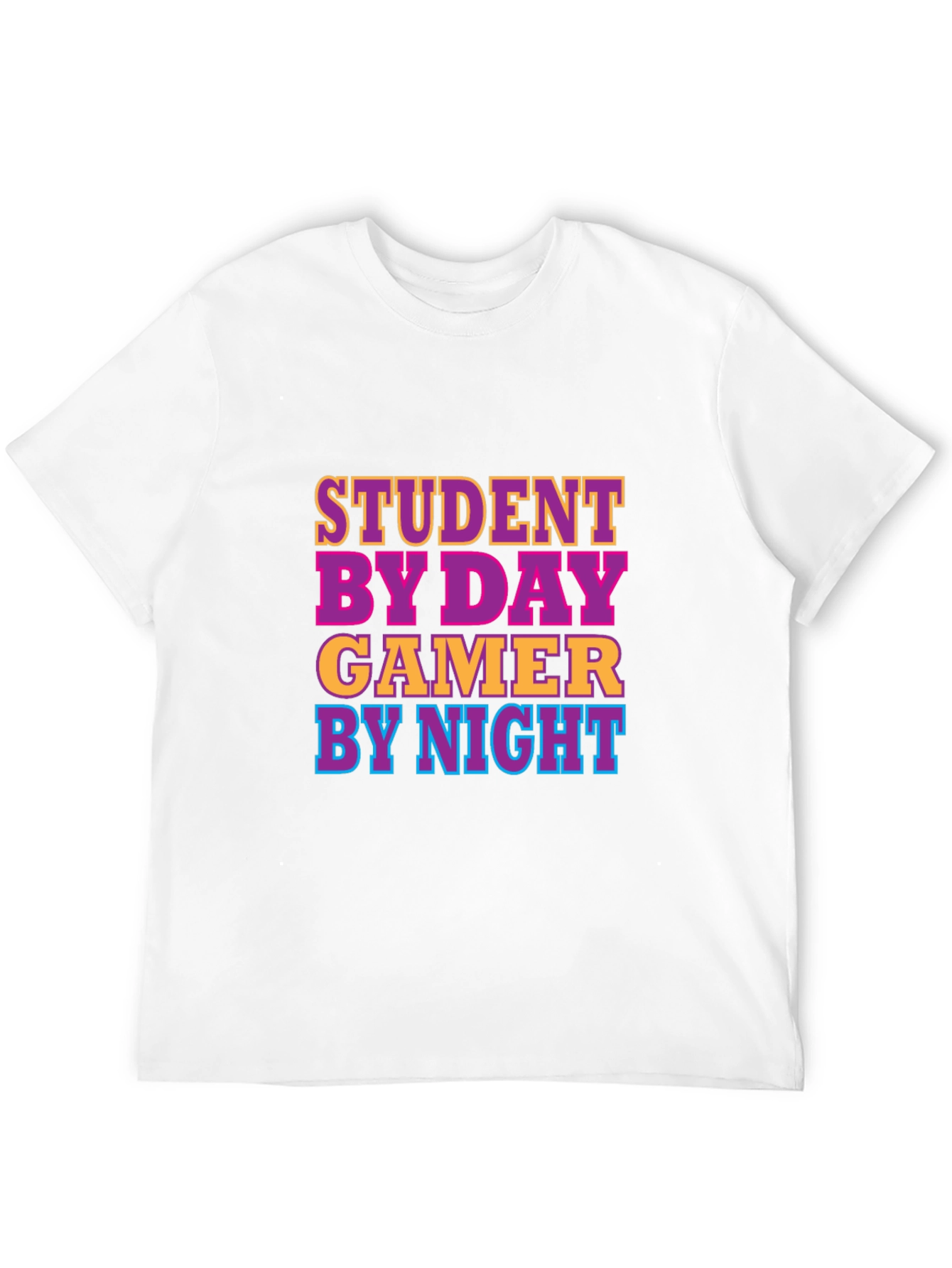 Student By Day Gamer By Night Black T-Shirt