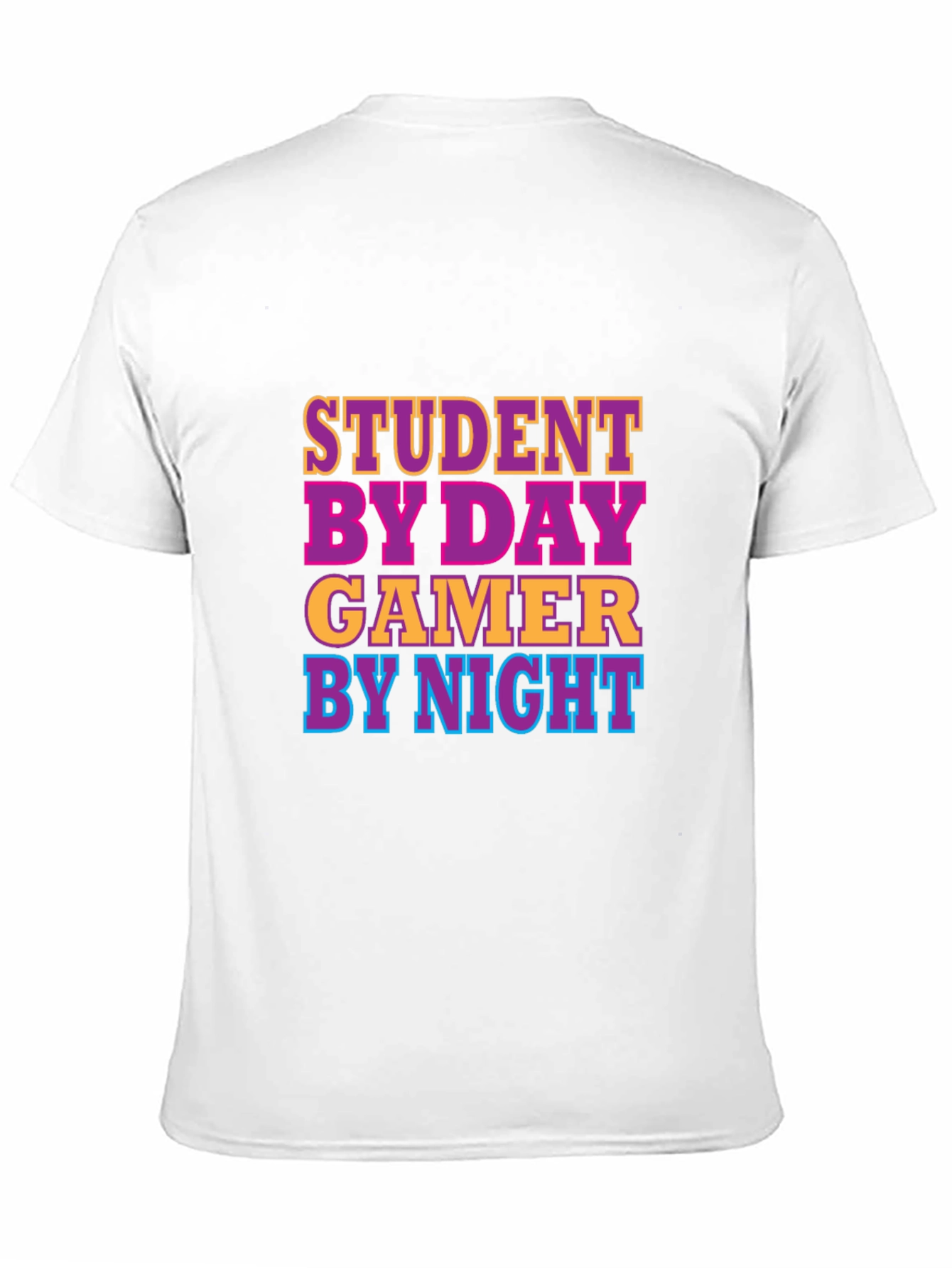 Student By Day Gamer By Night Black T-Shirt