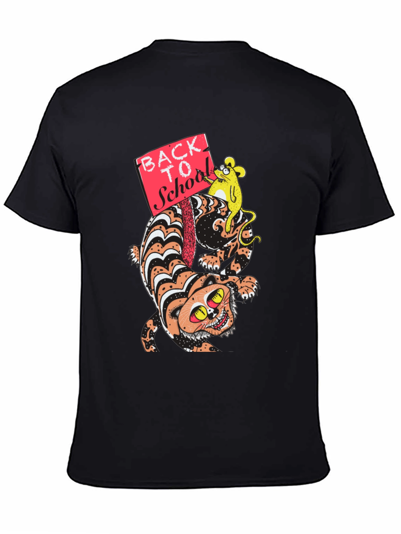 Cartoon Cat & Mouse Back To School T-Shirt