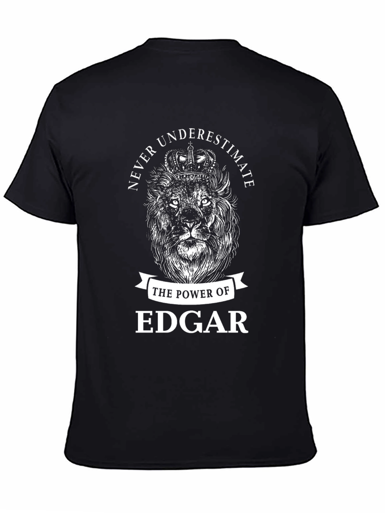 Never Underestimate Edgar Lion Graphic Tee