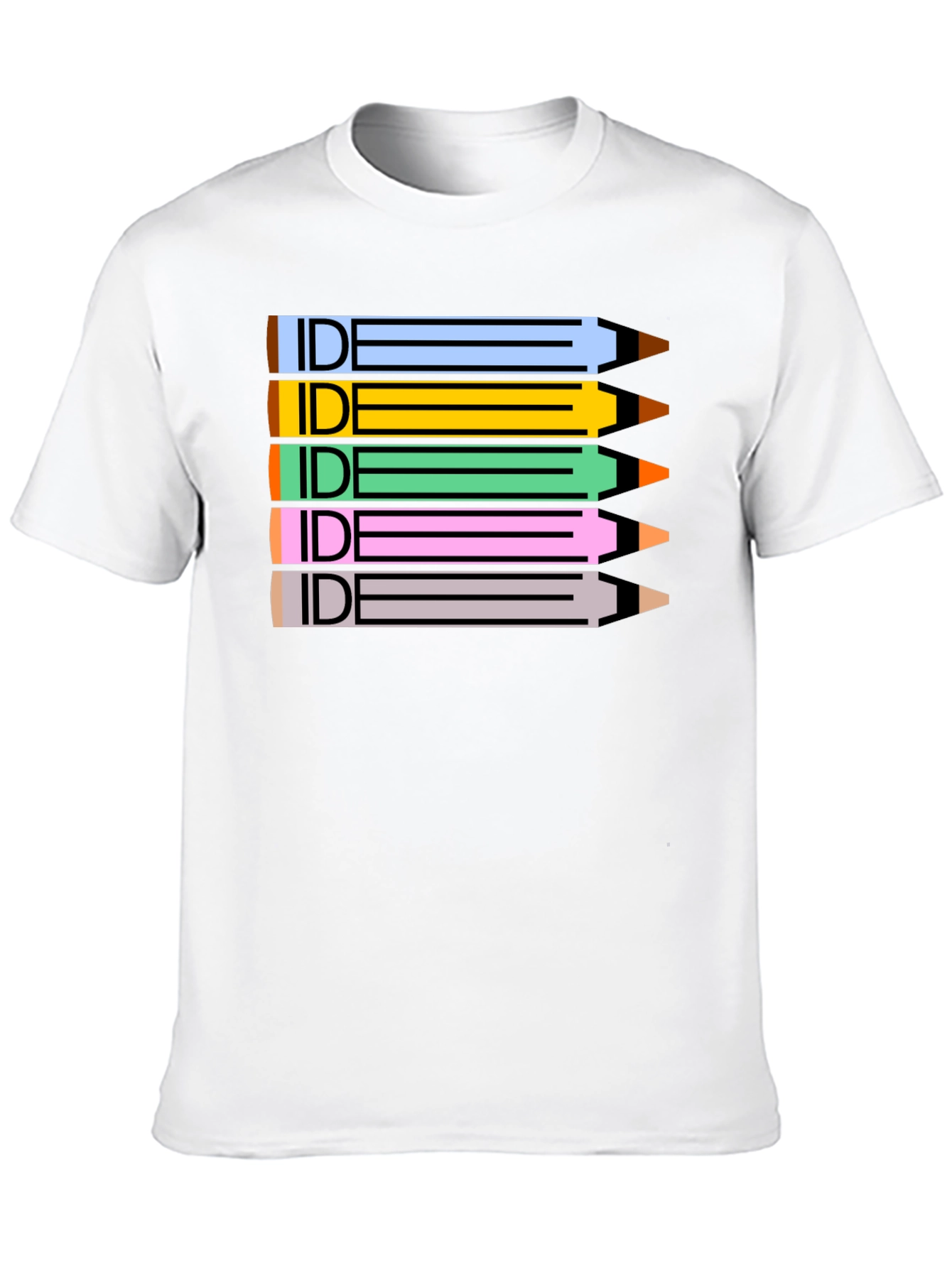 IDE Pencil Stack Graphic Tee - Creative Designer Shirt