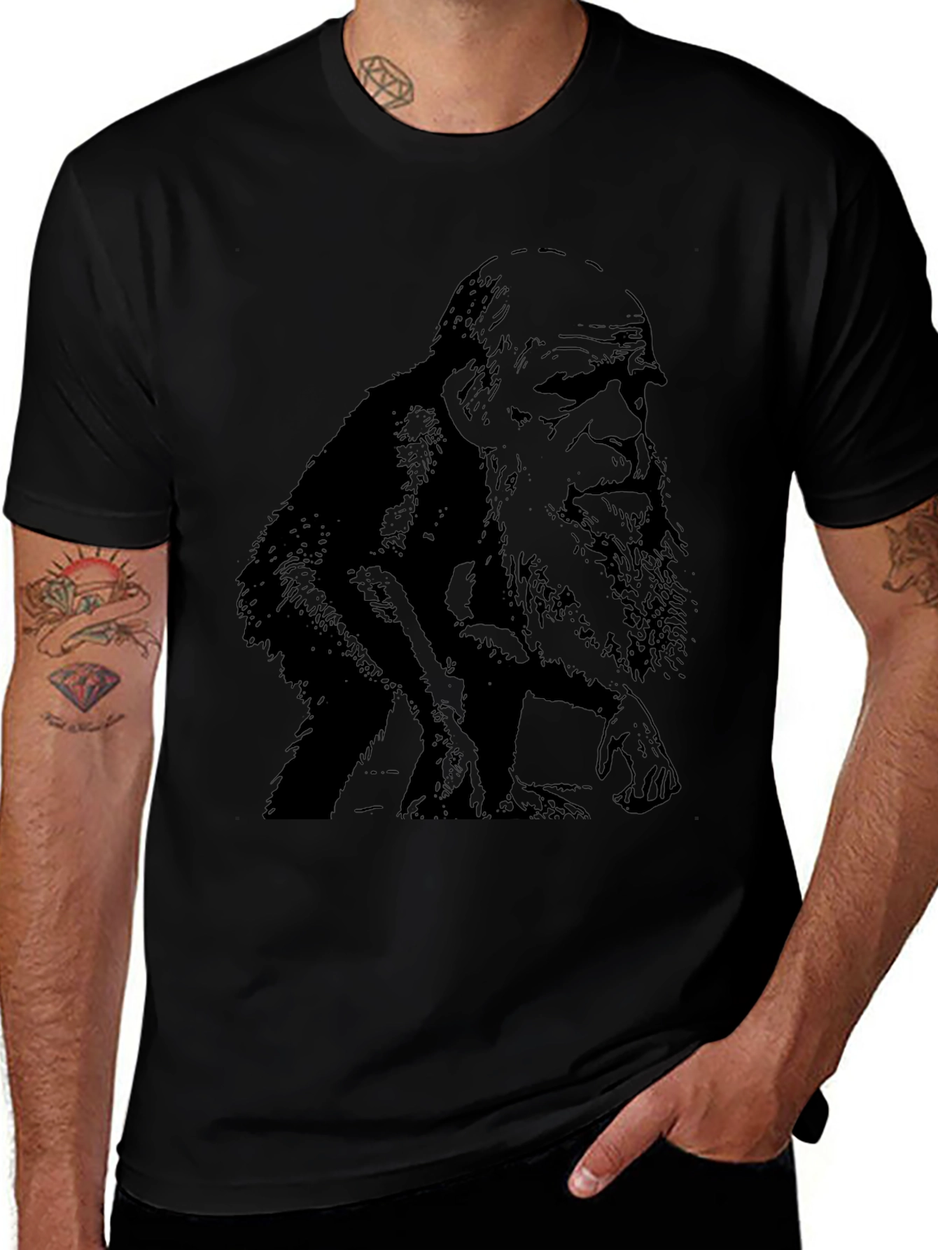 Evolved Ape Graphic Tee - Mens Black T-Shirt