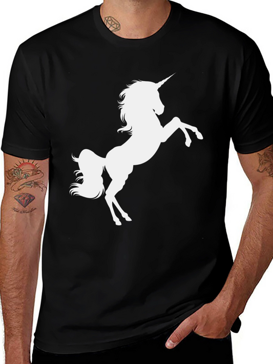 Unicorn Graphic Black T-Shirt - Stylish Cotton Tee
