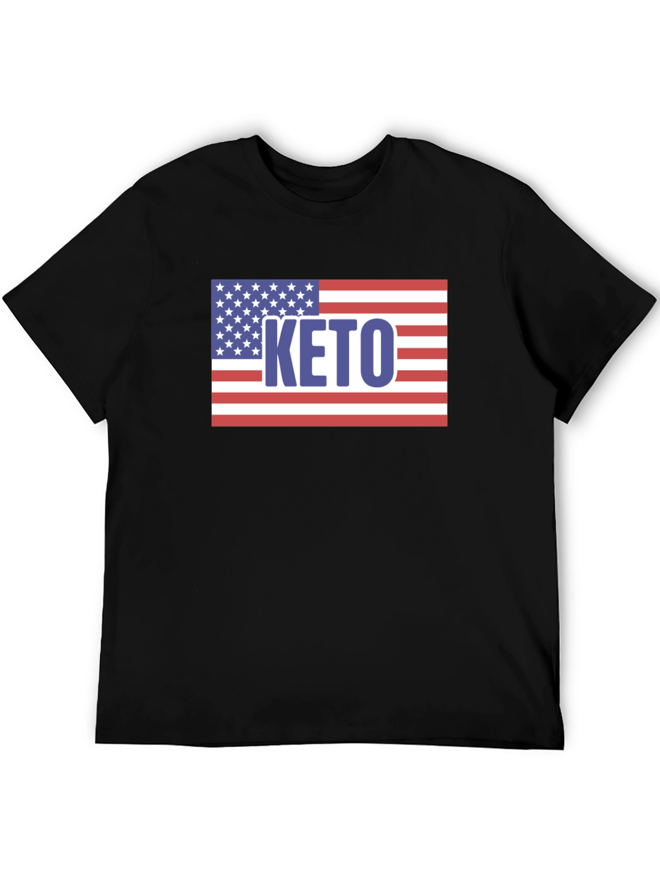Keto American Flag Graphic T-Shirt
