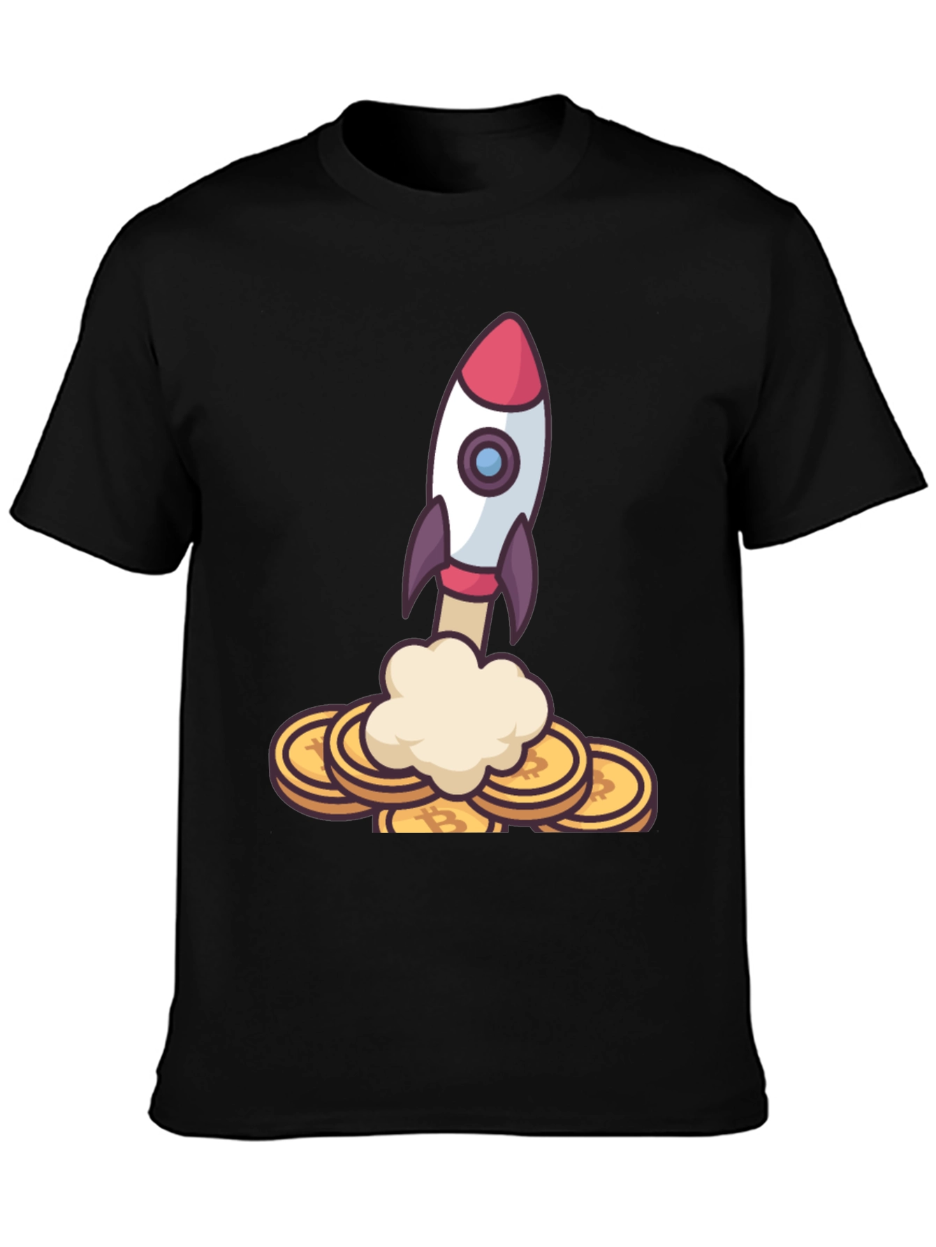 Bitcoin Rocket Launch T-Shirt - Crypto Moonshot!