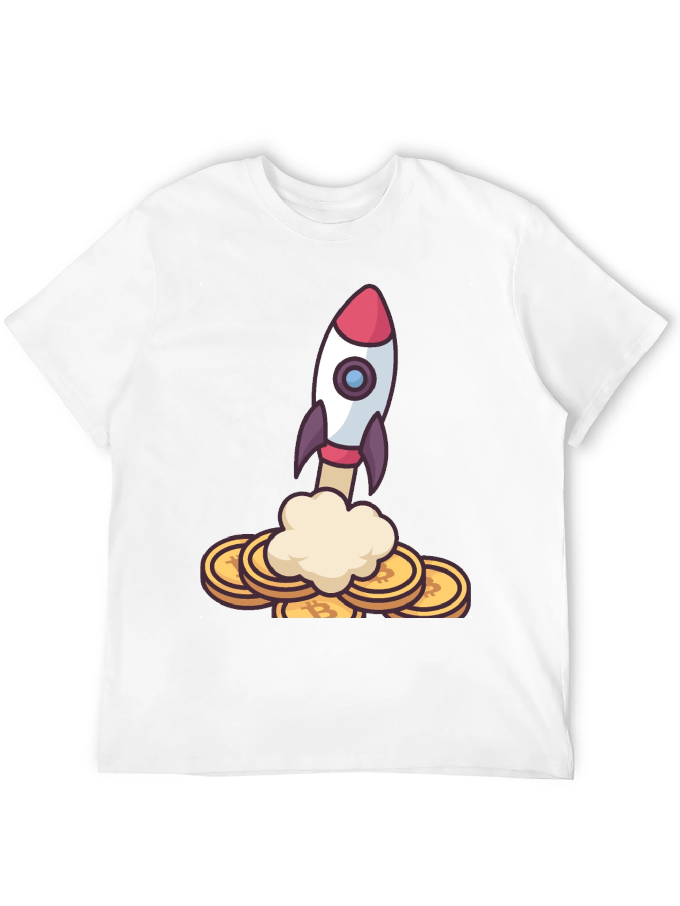 Bitcoin Rocket Launch T-Shirt - Crypto Moonshot!