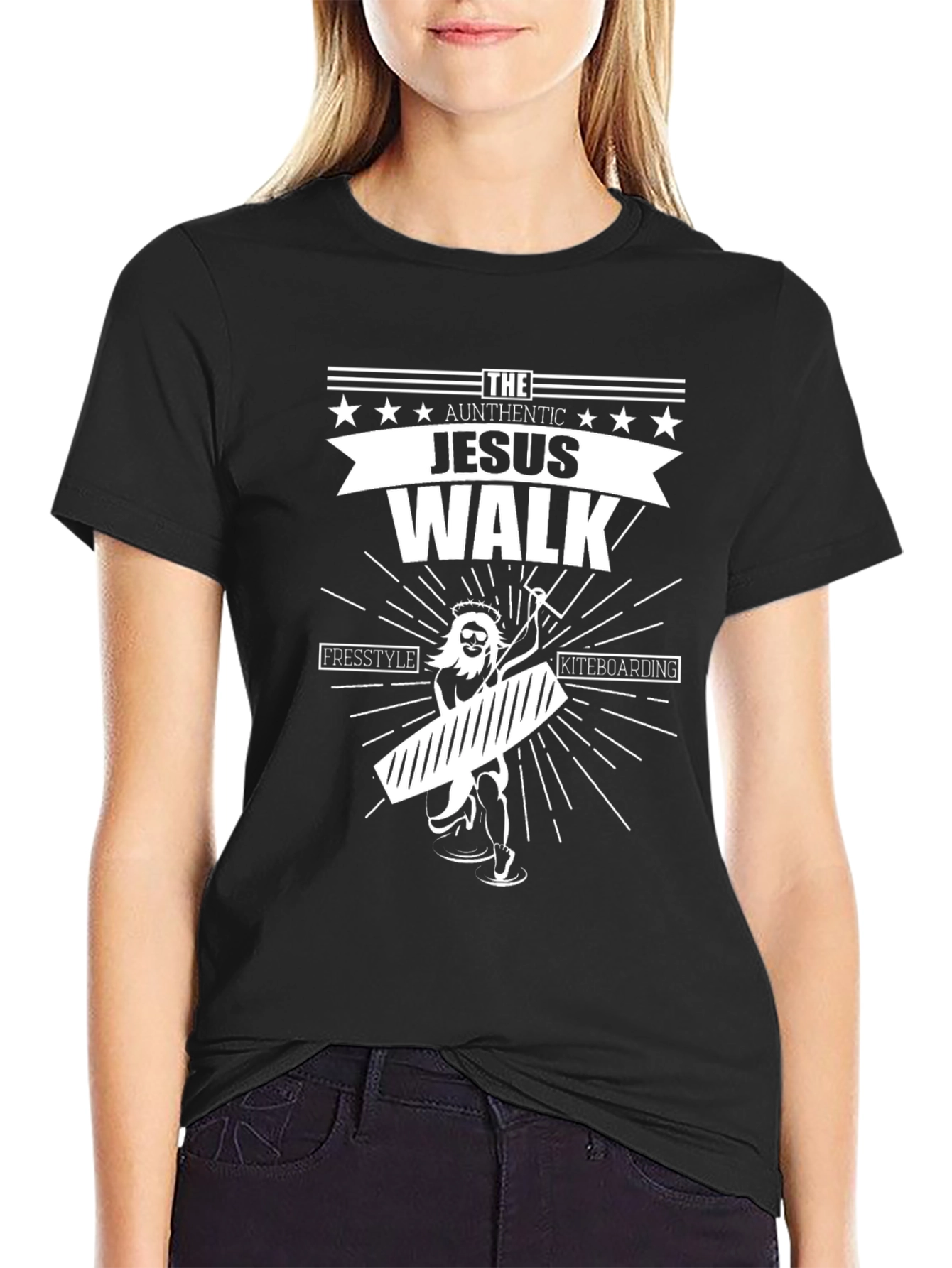 Jesus Walk Kitesurfing T-Shirt