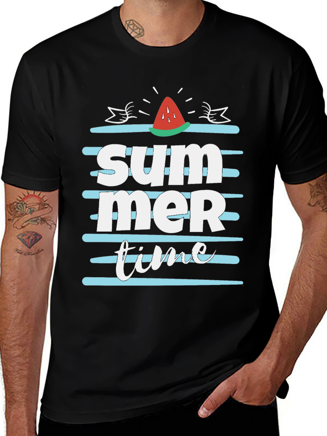 Summer Time Watermelon Graphic T-Shirt