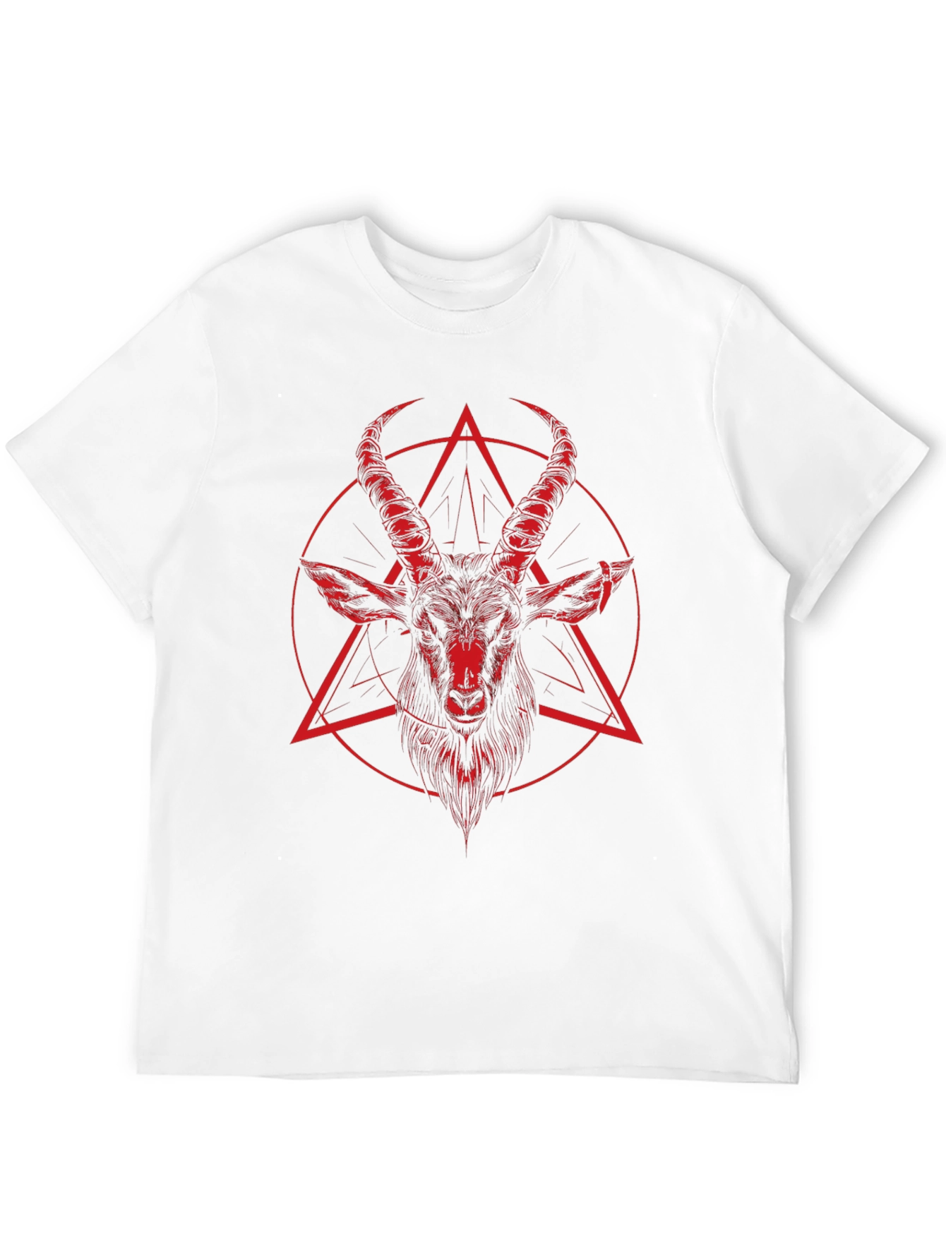 Baphomet Graphic Tee - Dark Aesthetic Cotton T-Shirt