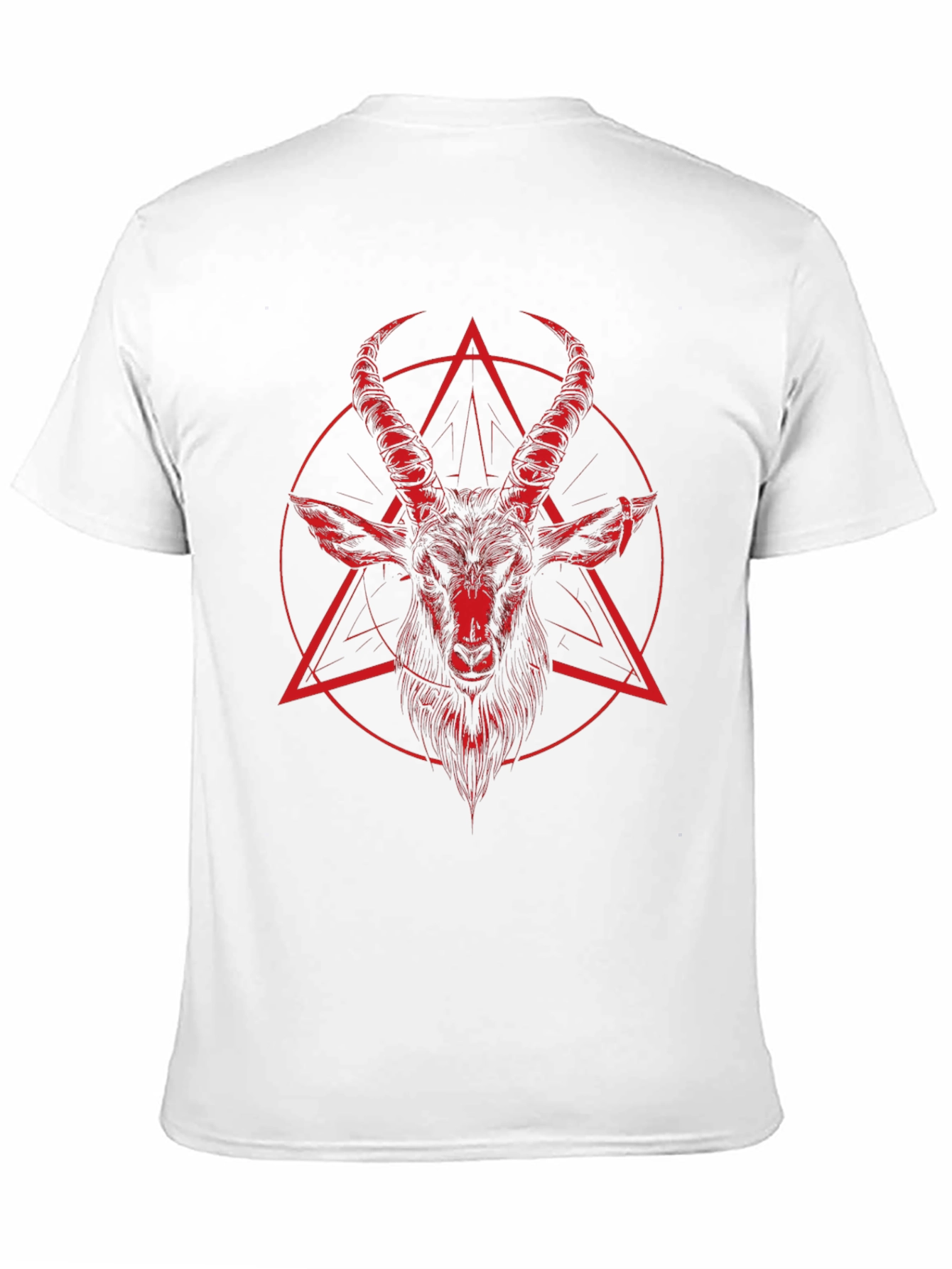 Baphomet Graphic Tee - Dark Aesthetic Cotton T-Shirt