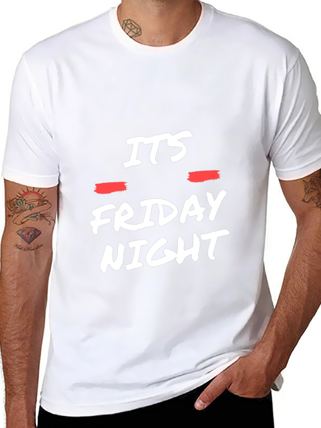 Its Friday Night Black Graphic Tee