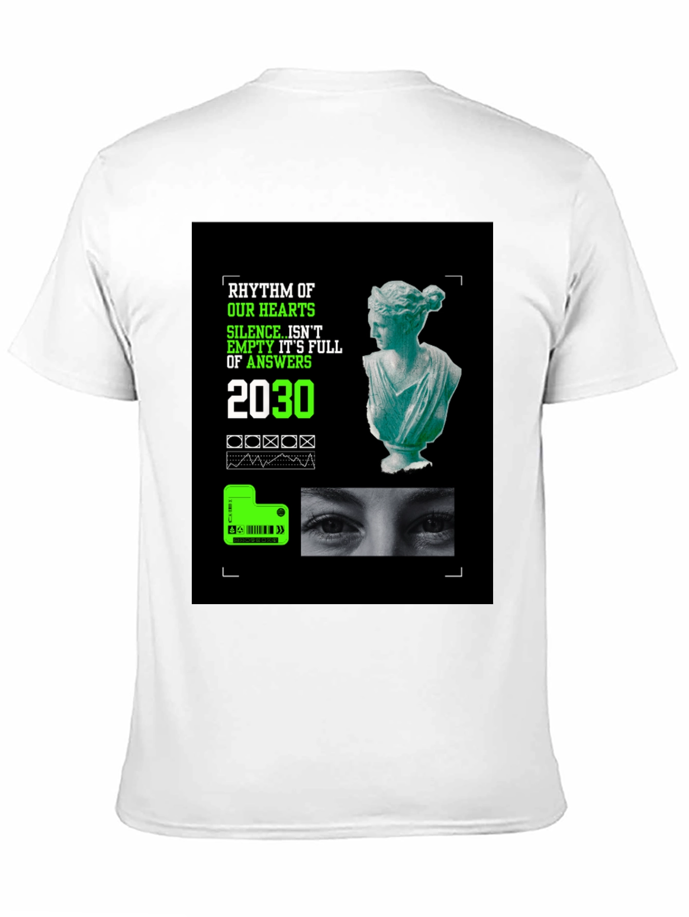 Rhythm of Hearts Graphic Tee - Unique Artistic Design