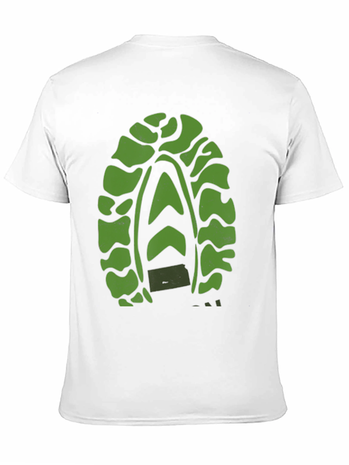 Green Tread Graphic Black T-Shirt