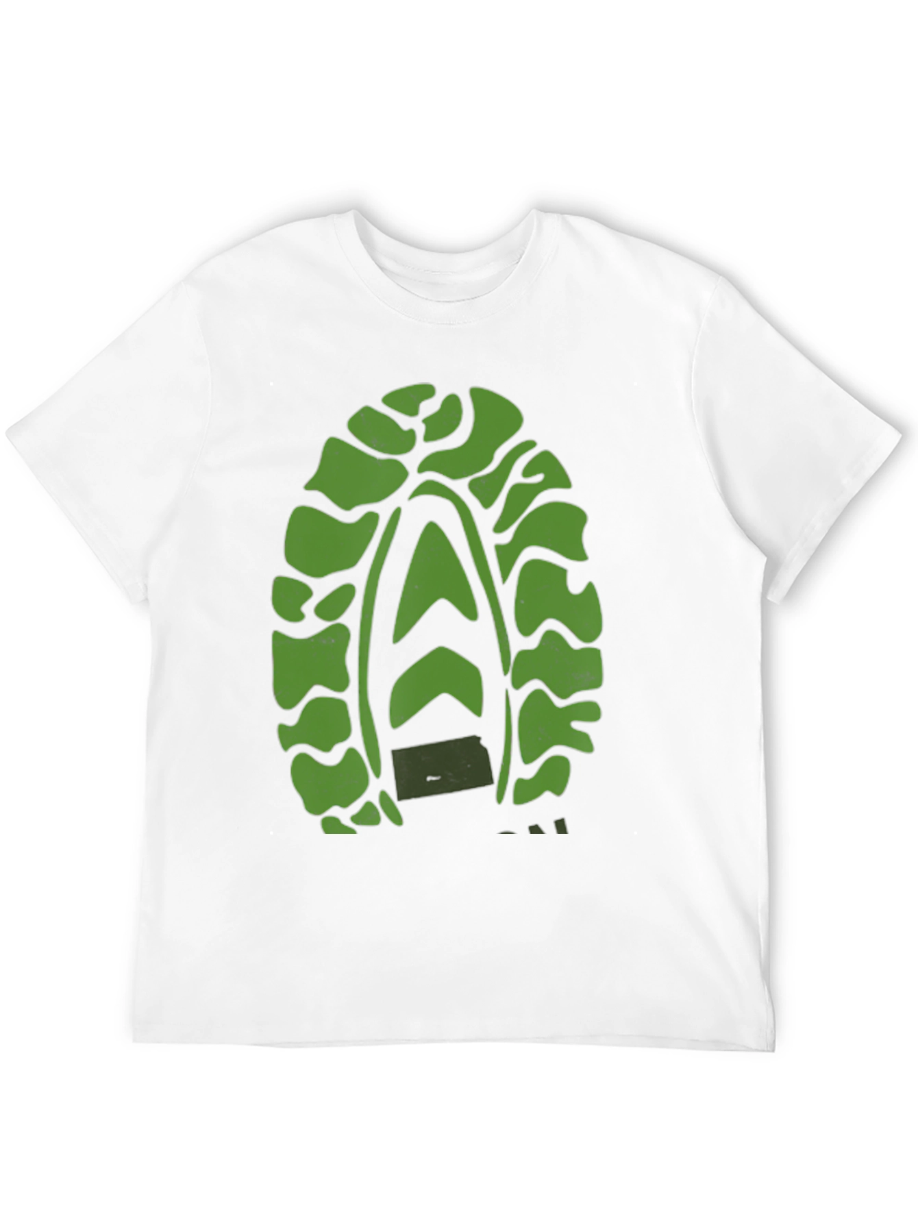 Green Tread Graphic Black T-Shirt