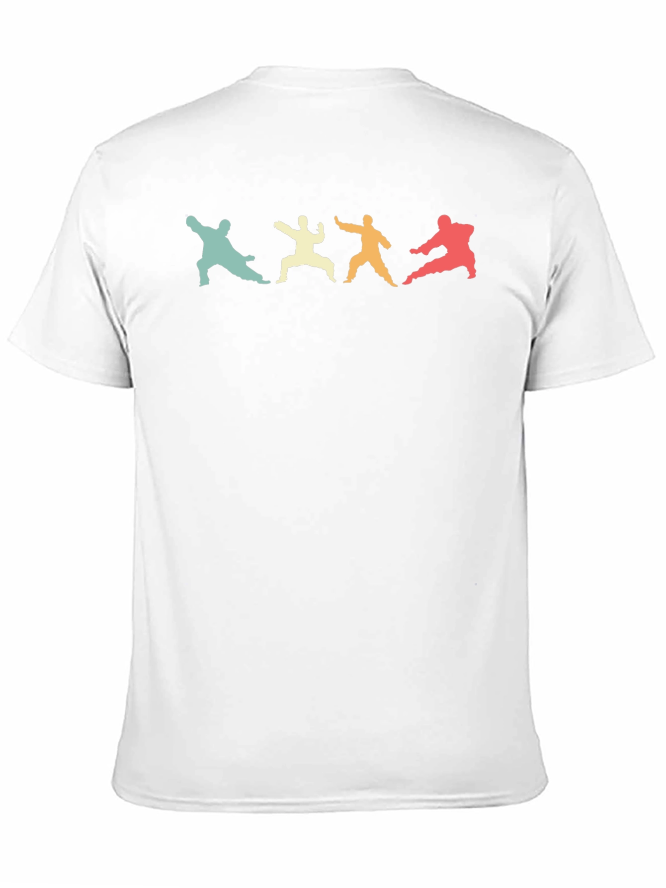 Retro Martial Arts Silhouette Black T-Shirt