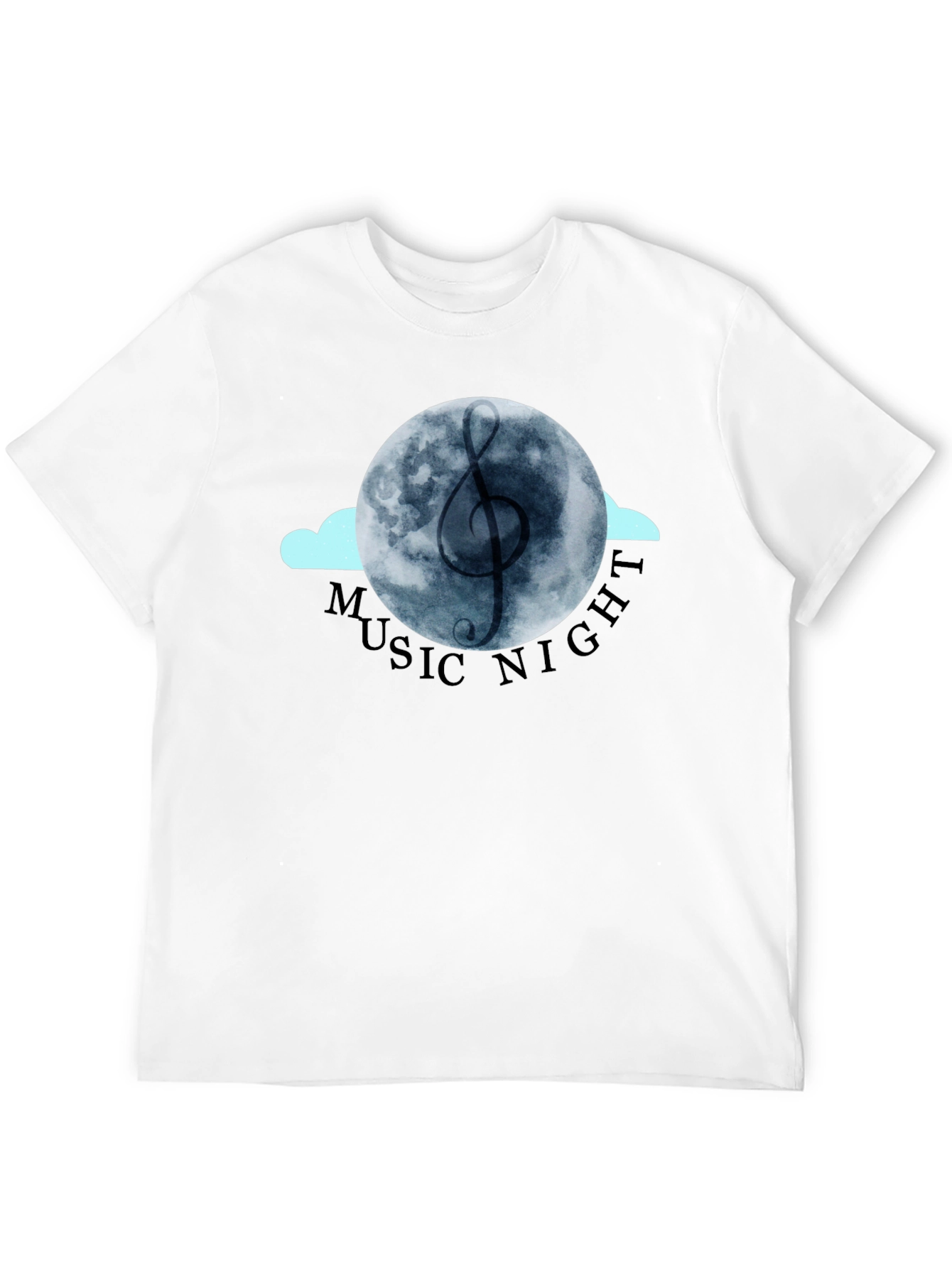 Music Night Graphic Tee - Black Cotton T-Shirt