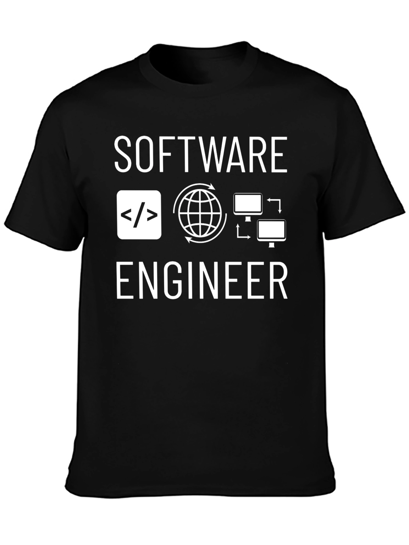 Software Engineer Graphic Tee - Black