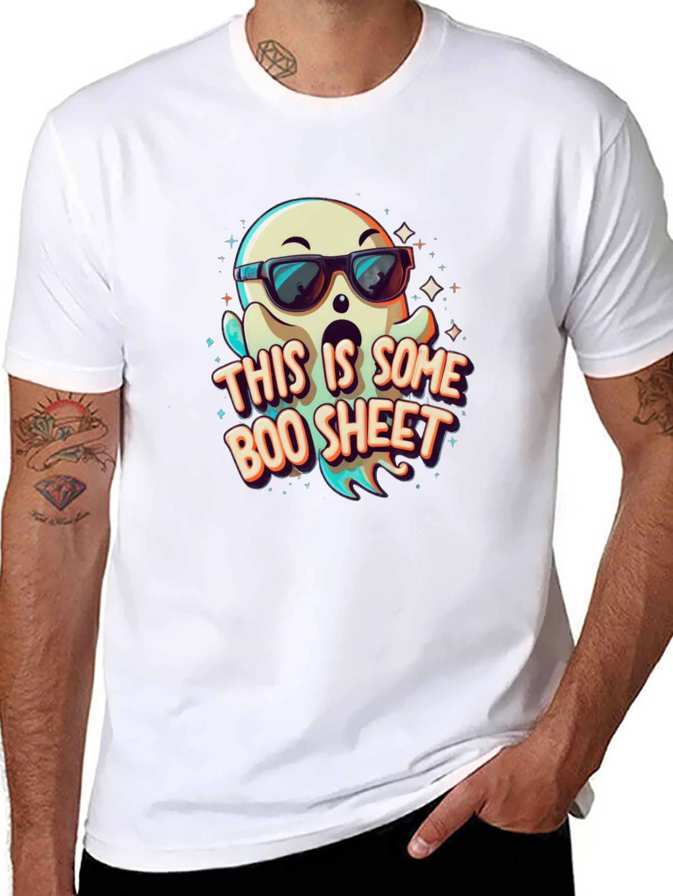 Cool Ghost T-Shirt: Boo Sheet Design