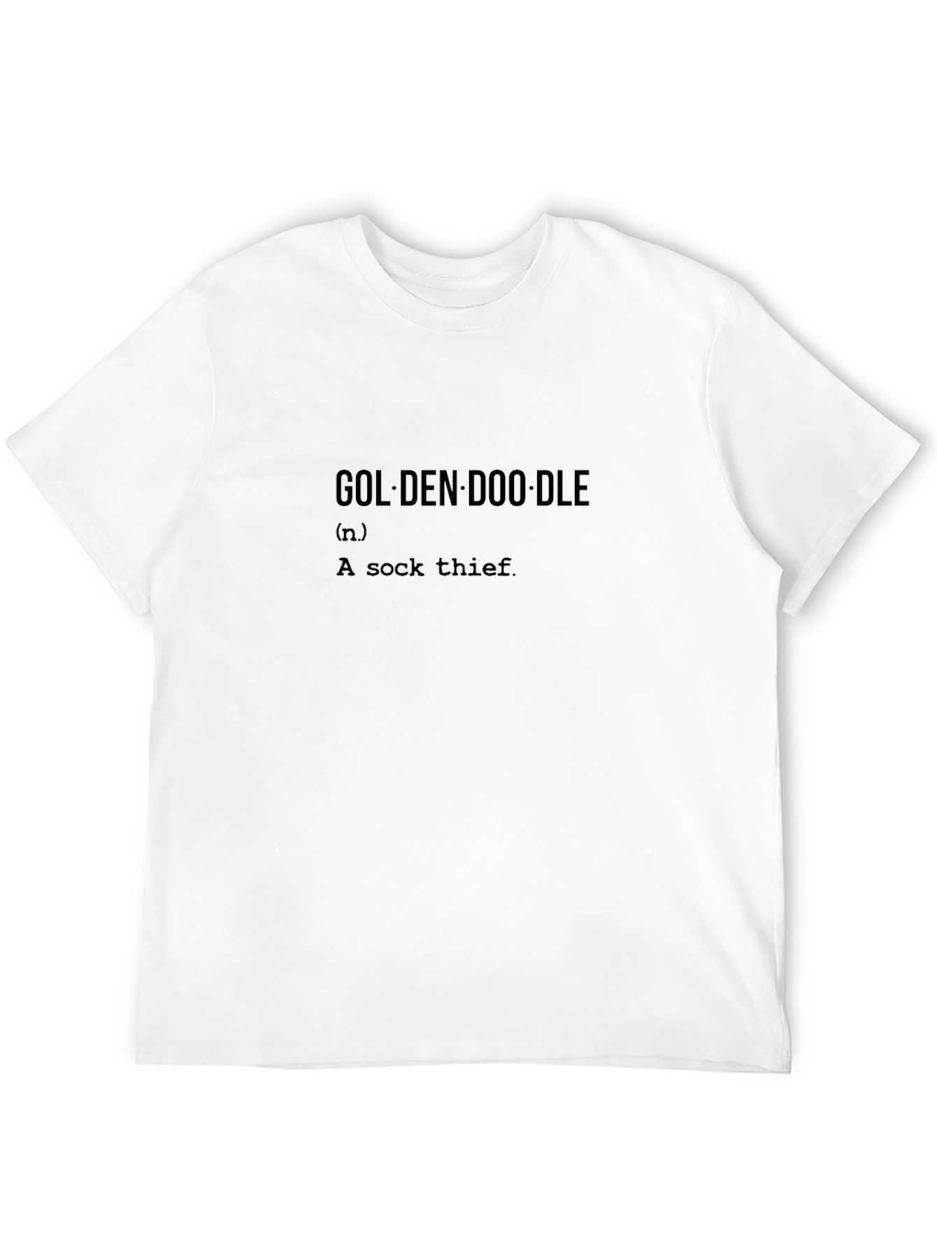 Goldendoodle Sock Thief Graphic Tee - Black