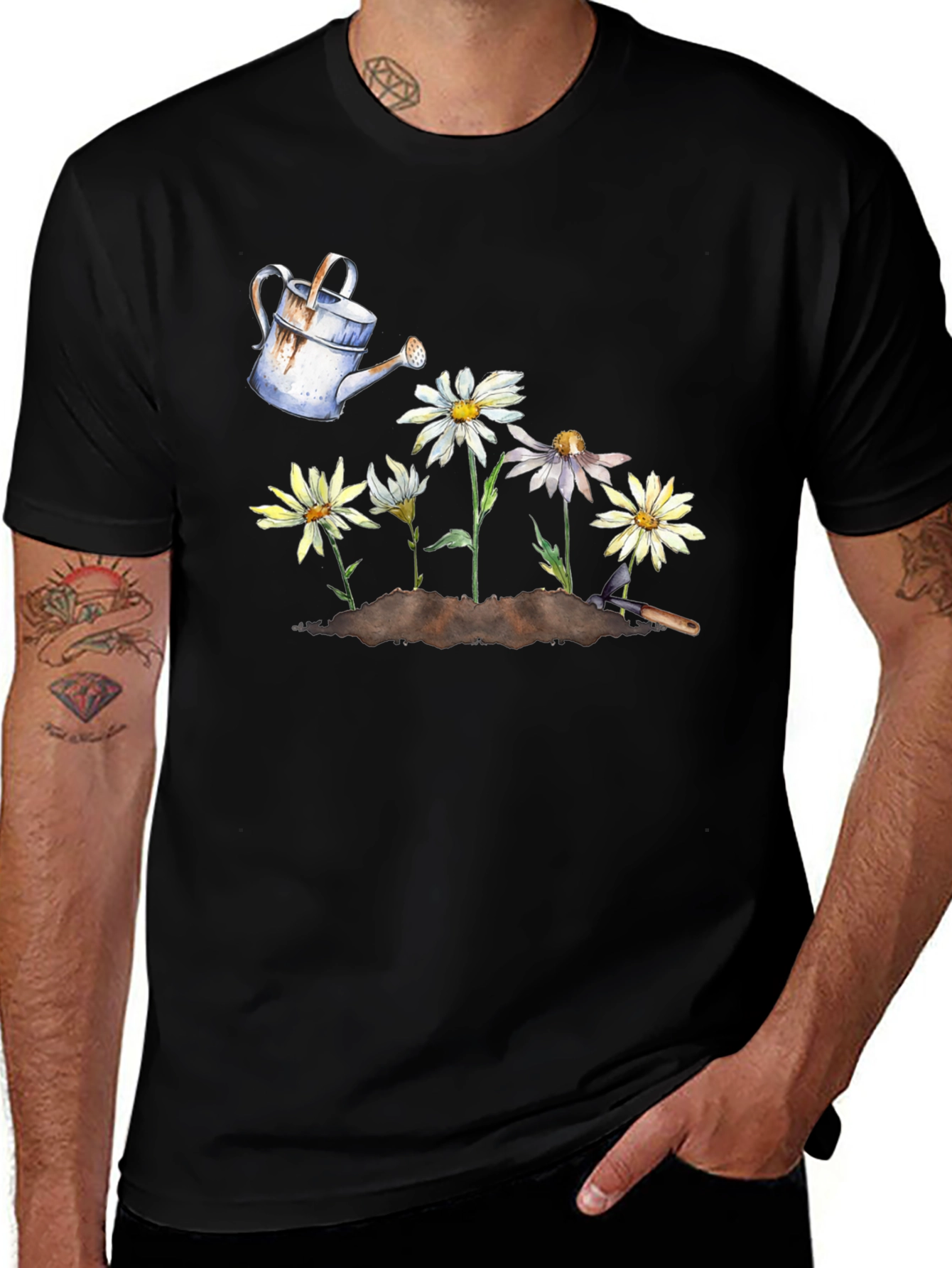 Daisy Watering Can Graphic Tee