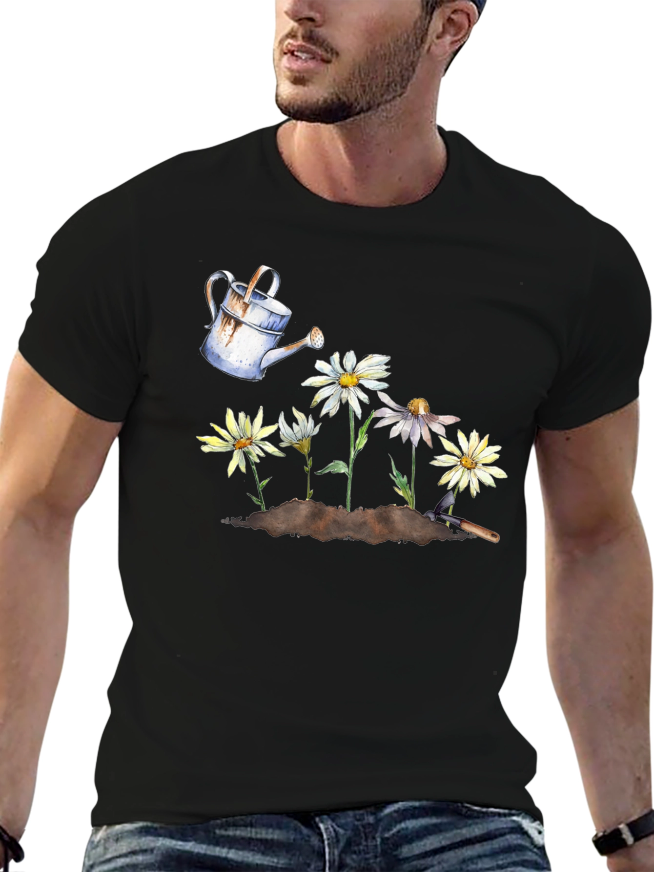 Daisy Watering Can Graphic Tee