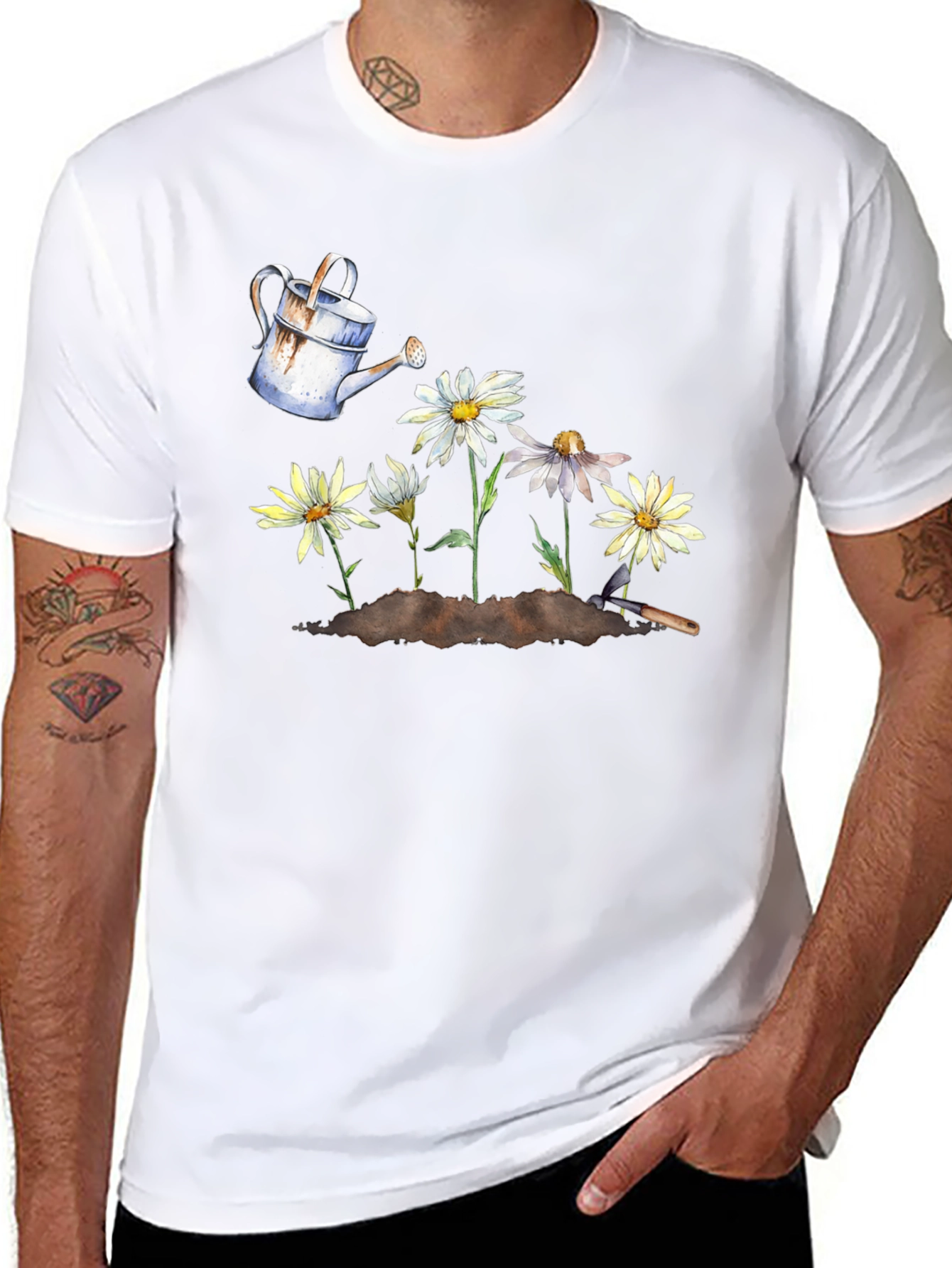 Daisy Watering Can Graphic Tee