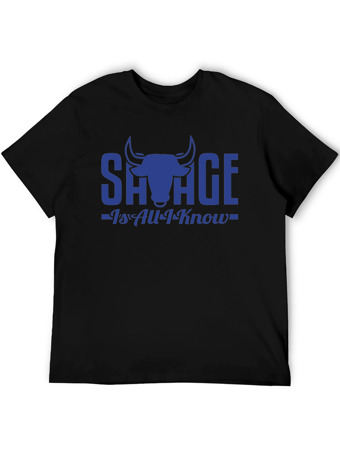 Savage Bull Graphic Print Black T-Shirt